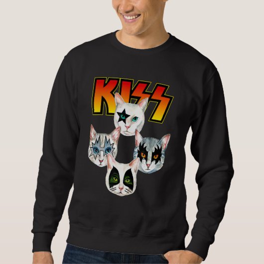 Kiss Niedlich Cat Mama Kitten Cats Rock Sweatshirt (Vorderseite)