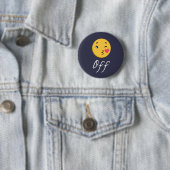 Kiss Off Emoji Funny Trendy Popular Niedlich Button (Beispiel)