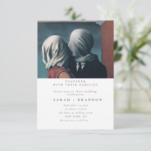 Kiss Old painting Einladung (Stehend Vorderseite)