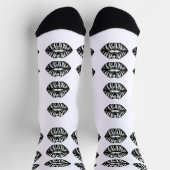 Kiss Pattern Crew Socks – Lippen-Design für Frauen Socken (Oben)