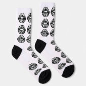Kiss Pattern Crew Socks – Lippen-Design für Frauen Socken (Rechts)