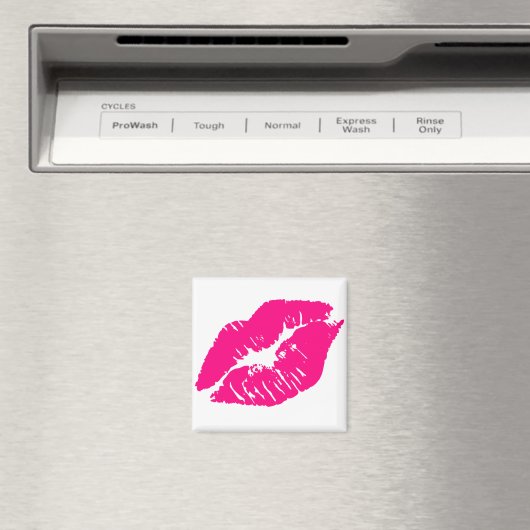 Kiss Pink Lips Magnet (In Situ (Geschirrspüler))