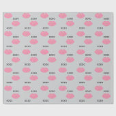 Kiss Pink Lips XOX Geschenkpapier (Flach)