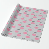 Kiss Pink Lips XOX Geschenkpapier (Ungerollt)