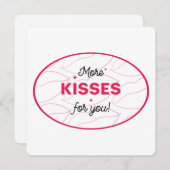 Kiss Pink Red Lips Romantic Love. Einladung (Vorne/Hinten)