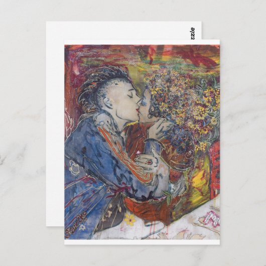 "Kiss" Postkarte (Vorne/Hinten)