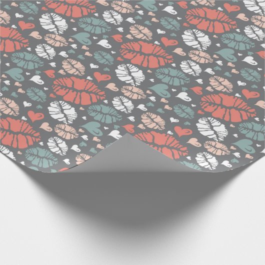 Kiss Print and Heath Pattern Geschenkpapier (Ecke)