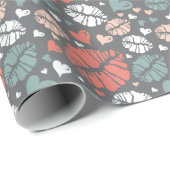 Kiss Print and Heath Pattern Geschenkpapier (Rolleneckpunkt)