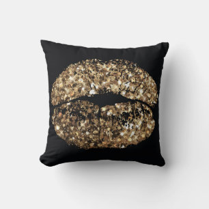 Kiss print: Goldschimmer Vintag. Kissen