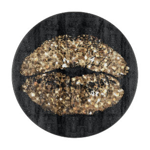 Kiss print: Goldschimmer Vintag. Schneidebrett