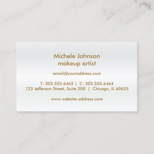 Kiss Proof Lips - Dunkle Rose Glitzer Visitenkarte (Rückseite)