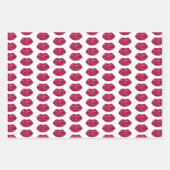 Kiss Red Lips Geschenkpapier Set (Vorderseite 2)