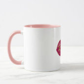 Kiss Red Lips Gold Glitzer XOXO Tasse (Links)