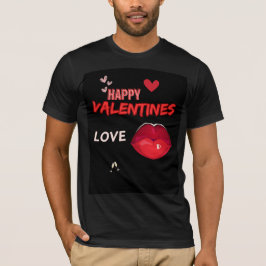 Kiss red lips-Happy Valentine's Kiss T - Shirt