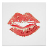 Kiss Red Lips Lipstick Poster (Vorderseite)