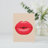 KISS RED LIPS MOUTH POSTCARD POSTKARTE (Stehend Vorderseite)