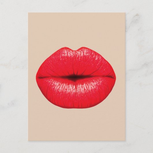 KISS RED LIPS MOUTH POSTCARD POSTKARTE (Vorderseite)