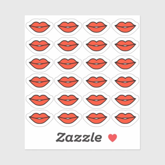 Kiss Red Lips Planner Aufkleber (Blatt)