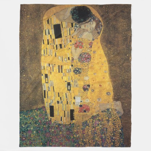 Kiss, Reproduktion, Bilder von Gustav Klimt, Kunst Fleecedecke (Vorderseite)