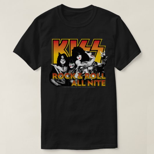 KISS Rock Band Rock & Roll All Nite Spaceman C T-Shirt (Design vorne)