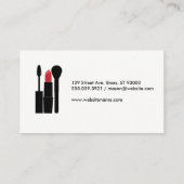 Kiss Stain Lipstick | Holzstruktur Visitenkarte (Rückseite)