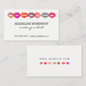 Kiss Stains / farbenfroh Visitenkarte (Vorne/Hinten)