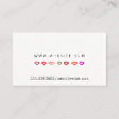 Kiss Stains | Zusammengesetzte Make-up-Pinsel Visitenkarte (Rückseite)