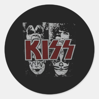 Kiss Stencil Runder Aufkleber