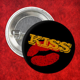 KISS-Taste, Rote Lippen - Liebe / Party benutzerde Button