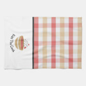 Kiss The Cook Cosy Kitchen Kariert Geschirrtuch (Horizontal)