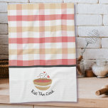 Kiss The Cook Cosy Kitchen Kariert Geschirrtuch<br><div class="desc">Das Küchentuch wird mit einer niedlichen,  einfachen Geschirr-Schüssel mit Herzmotiv und passenden karierten und schwarzen Kontrasten individuell gestaltet. Text,  der "Kiss The Cook",  editierbar zu einem Namen oder anderen Phrasen. Koordiniert mit einem Küchentuch,  einem Kochbinder und anderen Designs in der Cozy Kitchen Kollektion bei Pinkladybugs auf Zazzle.</div>