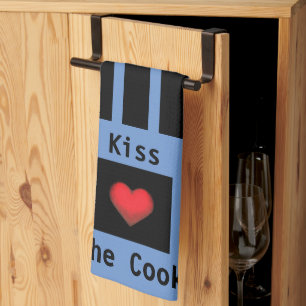 Kiss the Cook Customizable Blue Kitetücher Geschirrtuch