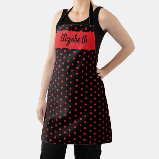 Kiss the Cook Food Koch Kitchen Baker Polka Dots Schürze (InSitu)
