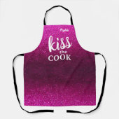 Kiss The Cook Food Koch Kitchen GRILLEN Baker Glit Schürze (Vorderseite)