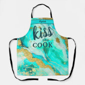 Kiss The Cook Food Koch Kitchen GRILLEN Baker Marb Schürze (Vorderseite)