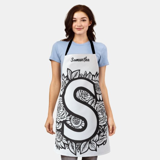 Kiss The Cook Food Koch Kitchen GRILLEN Baker Mono Schürze (Getragen)