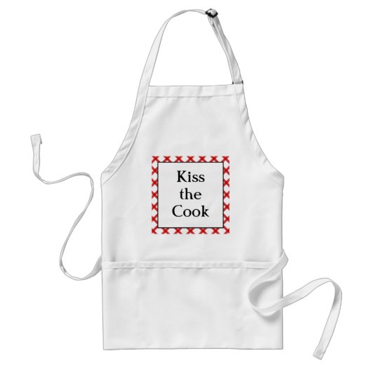 Kiss the Cook Kitchen Custom Retro Saying Schürze (Vorne)