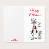 "Kiss the Cook" Vignette müde Frau braucht Unterst (Außenseite Aufgefaltet)