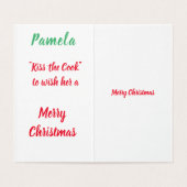 "Kiss the Cook" Vignette müde Frau braucht Unterst (Innenseite Aufgefaltet)