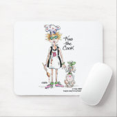 "Kiss the Cook zeichnend Sie ist müde, sei freundl Mousepad (Mit Mouse)