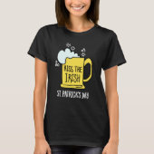 Kiss the Irish Beer St. Patrick’s Day Black shirt (Vorderseite)