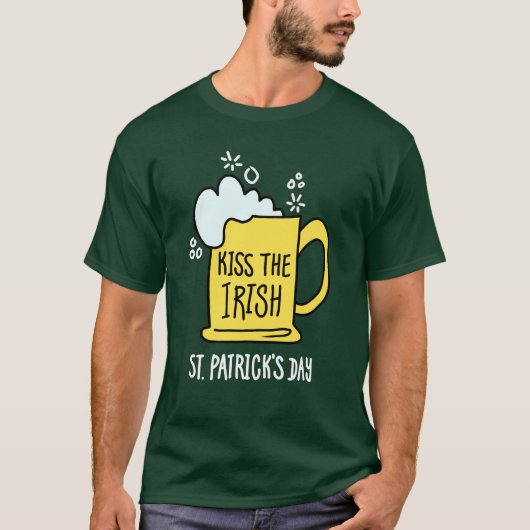 Kiss the Irish Beer St Patrick’s Day T-Shirt (Vorderseite)