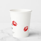 Kiss the Miss Goodbye Bachelorette Pappbecher (Rückseite)