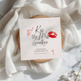 Kiss the Miss Goodbye Bachelorette Serviette