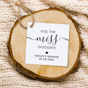 Kiss the Miss Goodbye Brautparty-Anhänger, Kraft Geschenkanhänger