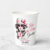 Kiss the Miss Goodbye Brautparty Tee Party Pappbecher (Rückseite)