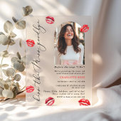 Kiss the Miss Goodbye Foto Arch Bachelorette Acryleinladungen