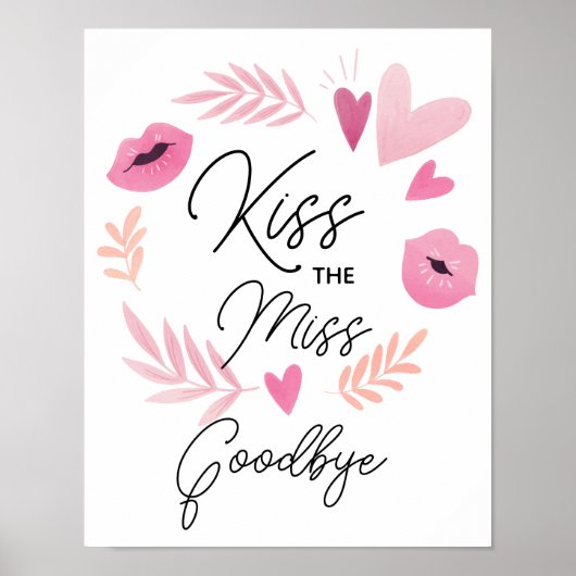 Kiss the Miss Goodbye Game Poster | End of School  (Vorne)
