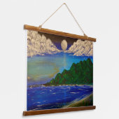 Kiss the Sky Wandteppich Mit Holzrahmen (Gewinkelt)