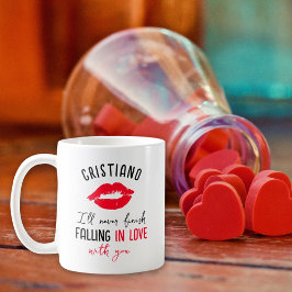 Kiss Valentinstag fällt in die Liebe Kaffeetasse